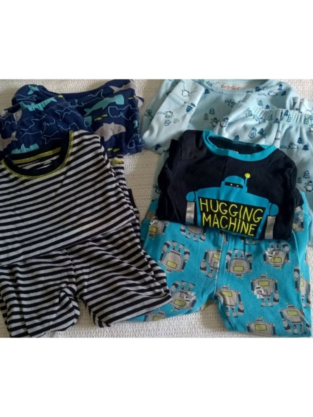 Bundle of 4 Toddler Boy's Pajamas, Size 3T